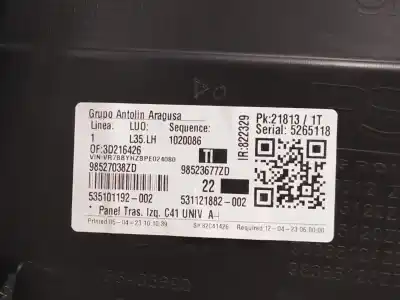Автозапчастина б/у обкітка задніх лівіх дверей для citroen c4 iii (ba_, bb_, bc_) 1.2 puretech 130 (bahnsa, bahnsb) посилання на oem iam 98523677zd  