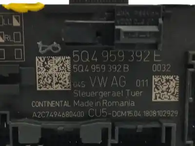 Second-hand car spare part electronic module for seat leon st (5f8) 2.0 tdi oem iam references 5q4959392e a2c7494680400 