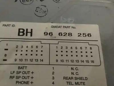 Peça sobressalente para automóvel em segunda mão sistema de áudio / rádio cd por chevrolet aveo 1.4 cat referências oem iam 96628256  