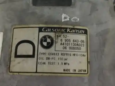 Peça sobressalente para automóvel em segunda mão compressor de ar condicionado a/a a/c por bmw x3 (e83) 2.0 d referências oem iam 64526905643  a4101130a023