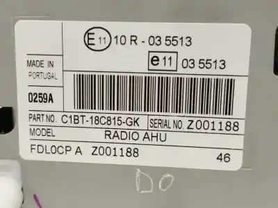 Peça sobressalente para automóvel em segunda mão sistema de áudio / rádio cd por ford c-max 1.6 16v ti-vct cat referências oem iam c1bt18c815gk  