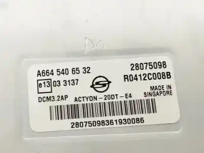 Автозапчастина б/у ебу контролер двигуна для ssangyong actyon 2.0 td cat посилання на oem iam a6645406532  r0412c008b