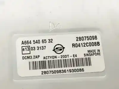 Second-hand car spare part ecu engine control for ssangyong actyon 2.0 td cat oem iam references a6645406532  r0412c008b