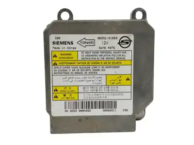 Peça sobressalente para automóvel em segunda mão centralina de airbag por ssangyong actyon 2.0 td cat referências oem iam 8625131060