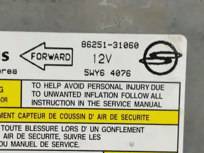 Second-hand car spare part airbag control unit for ssangyong actyon 2.0 td cat oem iam references 8625131060  5wy64076