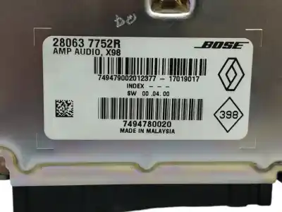 Second-hand car spare part electronic module for renault clio iv 0.9 oem iam references 280637752r  