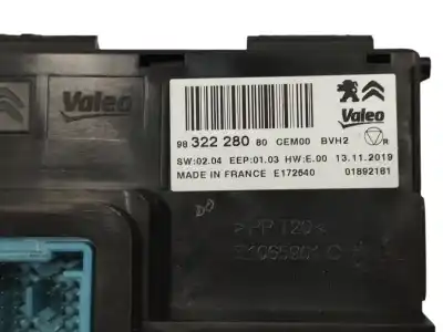 Автозапчастина б/у електронний модуль для peugeot rifter 1.5 bluehdi 100 посилання на oem iam 9832228080  