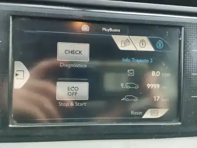 Second-hand car spare part multifunction display for citroen c4 picasso 1.6 blue-hdi fap oem iam references 9812720580  a2c83338101