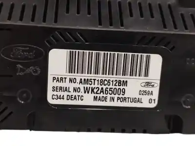 Peça sobressalente para automóvel em segunda mão comando de sofagem (chauffage / ar condicionado) por ford c-max (ceu) 1.0 ecoboost cat referências oem iam am5t18c612bm  