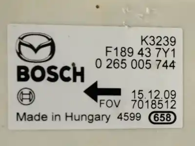 Peça sobressalente para automóvel em segunda mão sensor por mazda cx-7 (er) 2.2 mzr-cd awd (er10a) referências oem iam f189437y1 0265005744 