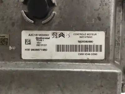 Second-hand car spare part ecu engine control for citroen c4 picasso 1.2 12v e-thp / puretech oem iam references 9826380880  a2c1619530001
