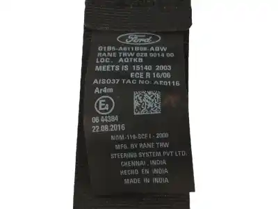 Peça sobressalente para automóvel em segunda mão cinto de segurança traseiro direito por ford ka+ ultimate referências oem iam g1b5a611b68abw  