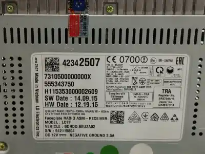 Second-hand car spare part multifunction display for opel corsa e selective oem iam references 42342507  555343750