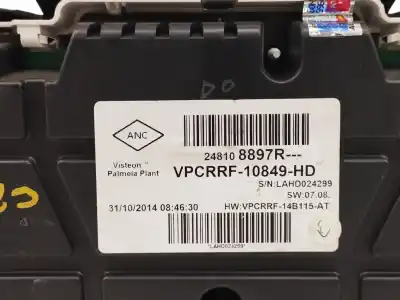 Peça sobressalente para automóvel em segunda mão quadrante por renault clio iv 1.5 dci diesel fap referências oem iam 248108897r  