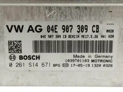 Second-hand car spare part ecu engine control for skoda fabia combi 1.0 mpi oem iam references 04e907309cb  0261s14671