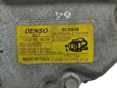 Peça sobressalente para automóvel em segunda mão compressor de ar condicionado a/a a/c por ford ka (ru8) 1.2 referências oem iam 5a7875200  51747318