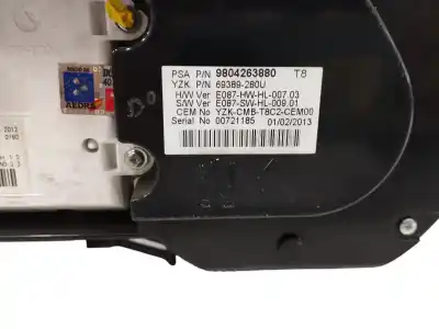 Peça sobressalente para automóvel em segunda mão quadrante por peugeot 5008 1.2 12v e-thp referências oem iam 9804263880  