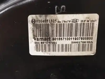 Peça sobressalente para automóvel em segunda mão servo freio por smart fortwo coupe 0.7 referências oem iam 0018671v001  0204051325