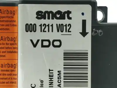 Автозапчастина б/у блок управління подушками безпеки для smart fortwo coupe 0.7 посилання на oem iam 0001211v012  