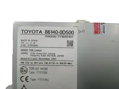 Second-hand car spare part multifunction display for mazda 2 fastback (kb) 1.5 hybrid (kbac3x) oem iam references 861400d500  ft0106b