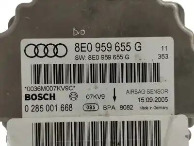 Peça sobressalente para automóvel em segunda mão centralina de airbag por audi a4 b7 (8ec) 2.0 tfsi referências oem iam 8e0959655g  0285001668