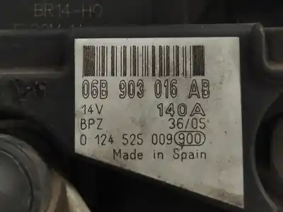 Peça sobressalente para automóvel em segunda mão alternador por audi a4 b7 (8ec) 2.0 tfsi referências oem iam 06b903016ab 0124525009 140a