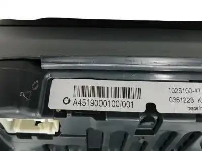 Second-hand car spare part dashboard for smart coupe 1.0 cat oem iam references a4519000100  