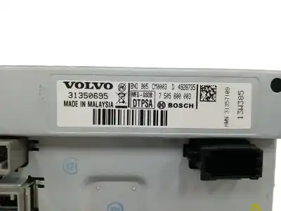 Second-hand car spare part multifunction display for volvo v40 1.6 diesel cat oem iam references 31350695  7505800003