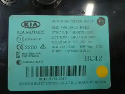 Автозапчастина б/у електронний модуль для kia rio iv (yb, sc, fb) 1.0 t-gdi 100 посилання на oem iam 95400h8420  