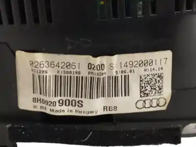 Pezzo di ricambio per auto di seconda mano pannello degli strumenti per audi a4 cabrio (8h) 2.0 16v tfsi riferimenti oem iam 8h0920900s  0263642061