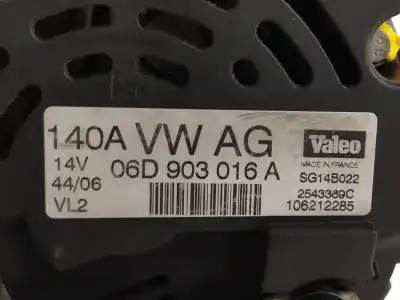 Автозапчастина б/у генератор для audi a4 cabrio (8h) 2.0 16v tfsi посилання на oem iam 06d903016a 2543369c 140a