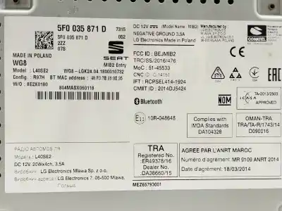 Second-hand car spare part multifunction display for seat leon st (5f8) 2.0 tdi oem iam references 5f0035871d  