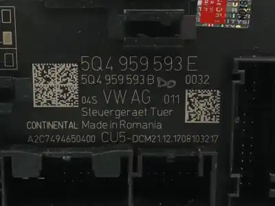 Pezzo di ricambio per auto di seconda mano modulo elettronico per seat leon sc (5f5) 1.4 16v tsi riferimenti oem iam 5q4959593e a2c7494650400 