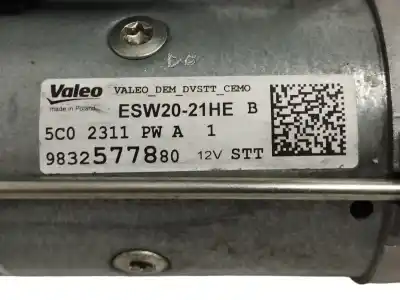 Second-hand car spare part starter motor for citroen c-elysee (dd_) 1.5 bluehdi 100 oem iam references 9832577880  