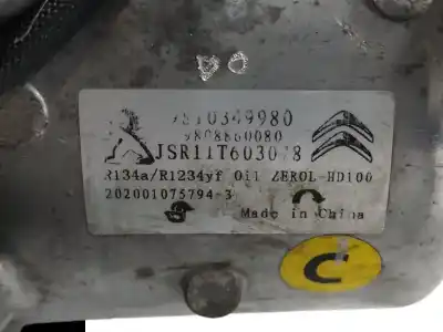 Peça sobressalente para automóvel em segunda mão compressor de ar condicionado a/a a/c por citroen c-elysee (dd_) 1.5 bluehdi 100 referências oem iam 9810349980  9808860080