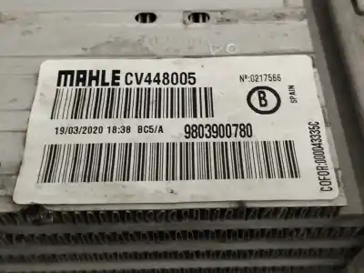 Peça sobressalente para automóvel em segunda mão intercooler por citroen c-elysee (dd_) 1.5 bluehdi 100 referências oem iam 9803900780  