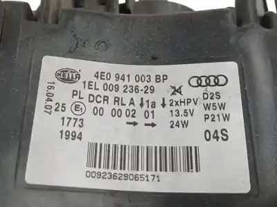 Автозапчастина б/у ліва фара для audi a8 (4e2) 3.0 v6 24v tdi посилання на oem iam 4e0941003bp  