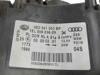 Second-hand car spare part left headlight for audi a8 (4e2) 3.0 v6 24v tdi oem iam references 4e0941003bp  