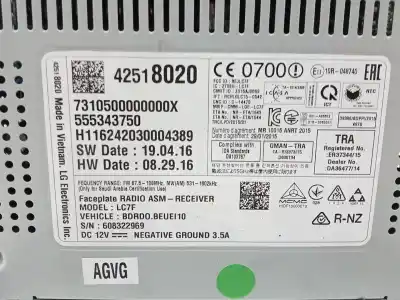 Second-hand car spare part multifunction display for opel adam (m13) 1.4 oem iam references 42518020  555343750