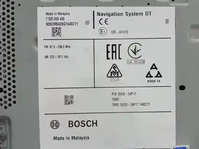 Second-hand car spare part multifunction display for suzuki vitara (ly) 1.6 ddis (apk 416d) oem iam references 3992054p17  7505000428