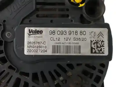 Pezzo di ricambio per auto di seconda mano alternatore per citroen c-elysée 1.5 blue-hdi fap riferimenti oem iam 9809391880 nrg12s010 cl12
