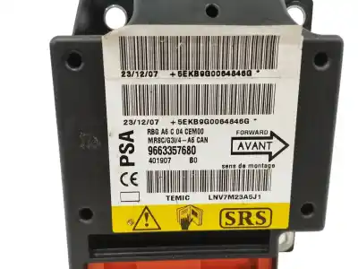 Second-hand car spare part airbag control unit for citroen c2 (jm_) 1.1 oem iam references 9663357680  