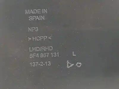 Peça sobressalente para automóvel em segunda mão forra / revestimento da porta dianteira esquerda por seat leon st (5f8) 1.5 tsi referências oem iam 5f4867131  