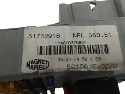 Second-hand car spare part fuse box unit for fiat idea (135) 1.3 16v jtd 16v dynamic plus (10.2005->) 69 cv / 51 kw oem iam references 51732916  501200800070