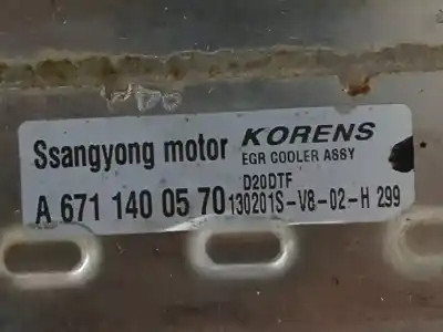 Pezzo di ricambio per auto di seconda mano raffreddatore egr per ssangyong rodius xdi premium riferimenti oem iam a6711400570  