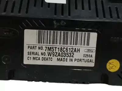 Peça sobressalente para automóvel em segunda mão comando de sofagem (chauffage / ar condicionado)  por ford c-max (cb3) 1.6 tdci cat referências oem iam 7m5t18c612ah  