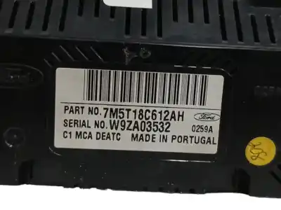 Second-hand car spare part heating / air conditioning control panel for ford c-max (dm2) 1.6 tdci oem iam references 7m5t18c612ah  