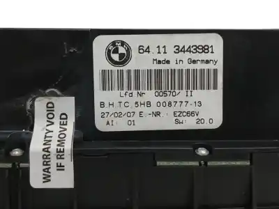 Peça sobressalente para automóvel em segunda mão comando de sofagem (chauffage / ar condicionado)  por bmw x3 (e83) 2.0 d referências oem iam 64113443981  