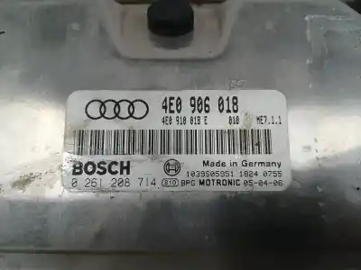 Second-hand car spare part ecu engine control for audi a8 (4e2) 6.0 w12 48v cat (bht) oem iam references 4e0906018  0261208714