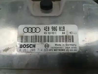 Tweedehands auto-onderdeel ecu motorcontroller voor audi a8 (4e2) 6.0 w12 48v cat (bht) oem iam-referenties 4e0906018  0261208714